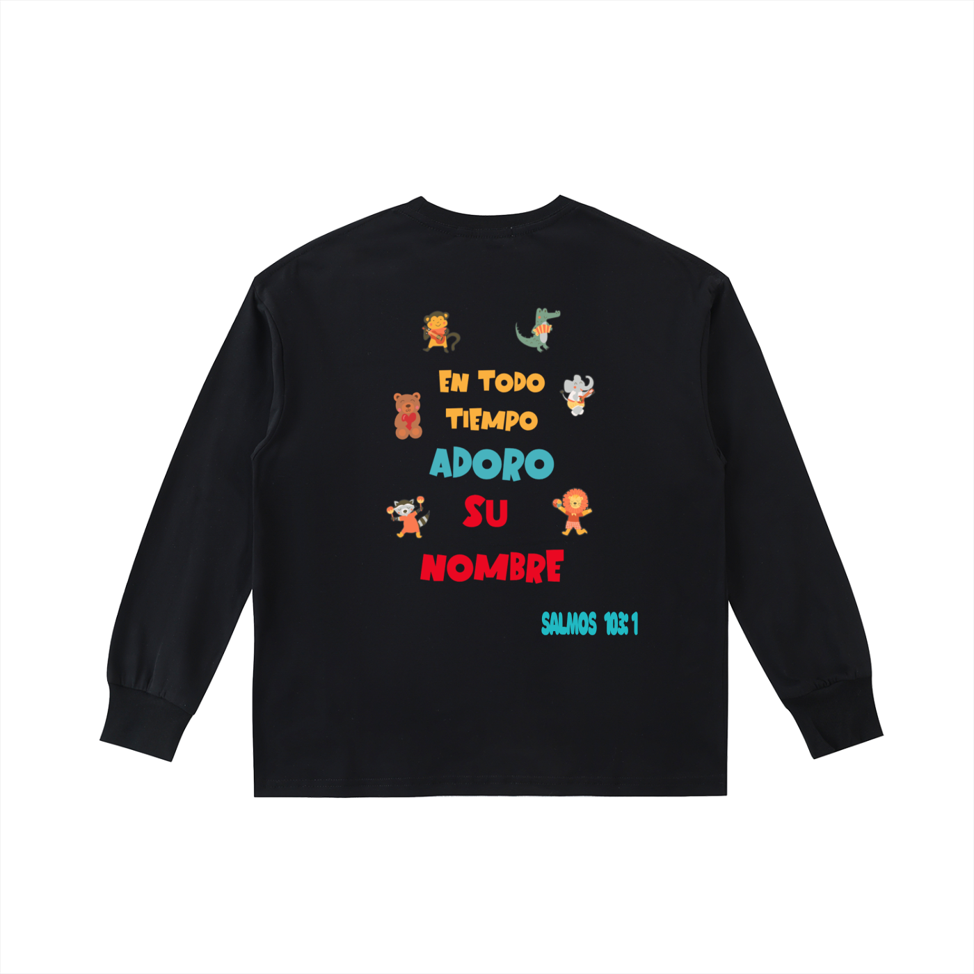 Children's wear Mi Padre Es Mas Grande En Todo Tiempo Adoro Su Nombre Cotton Long-Sleeve Tee