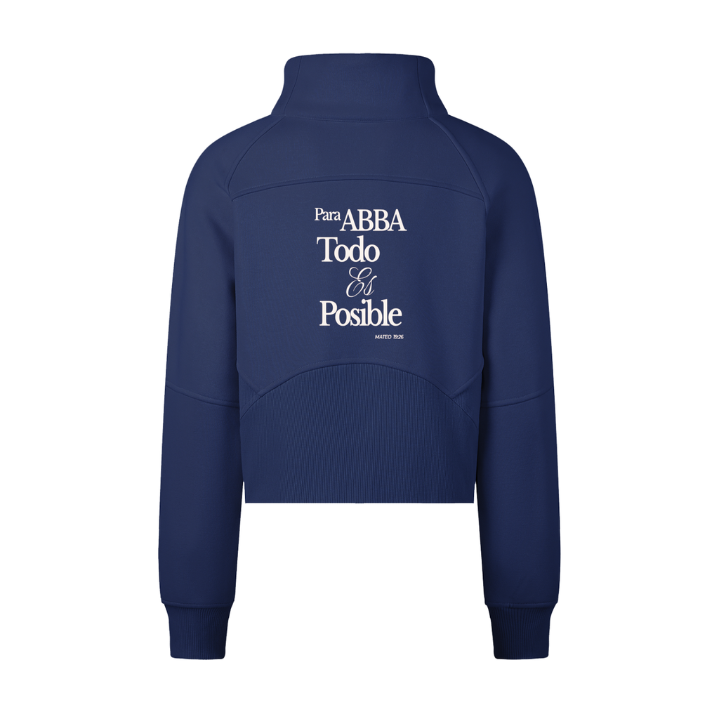 Abba’s Print Para Abba Todo Es Posible Cropped Half-Zip Sweatshirt