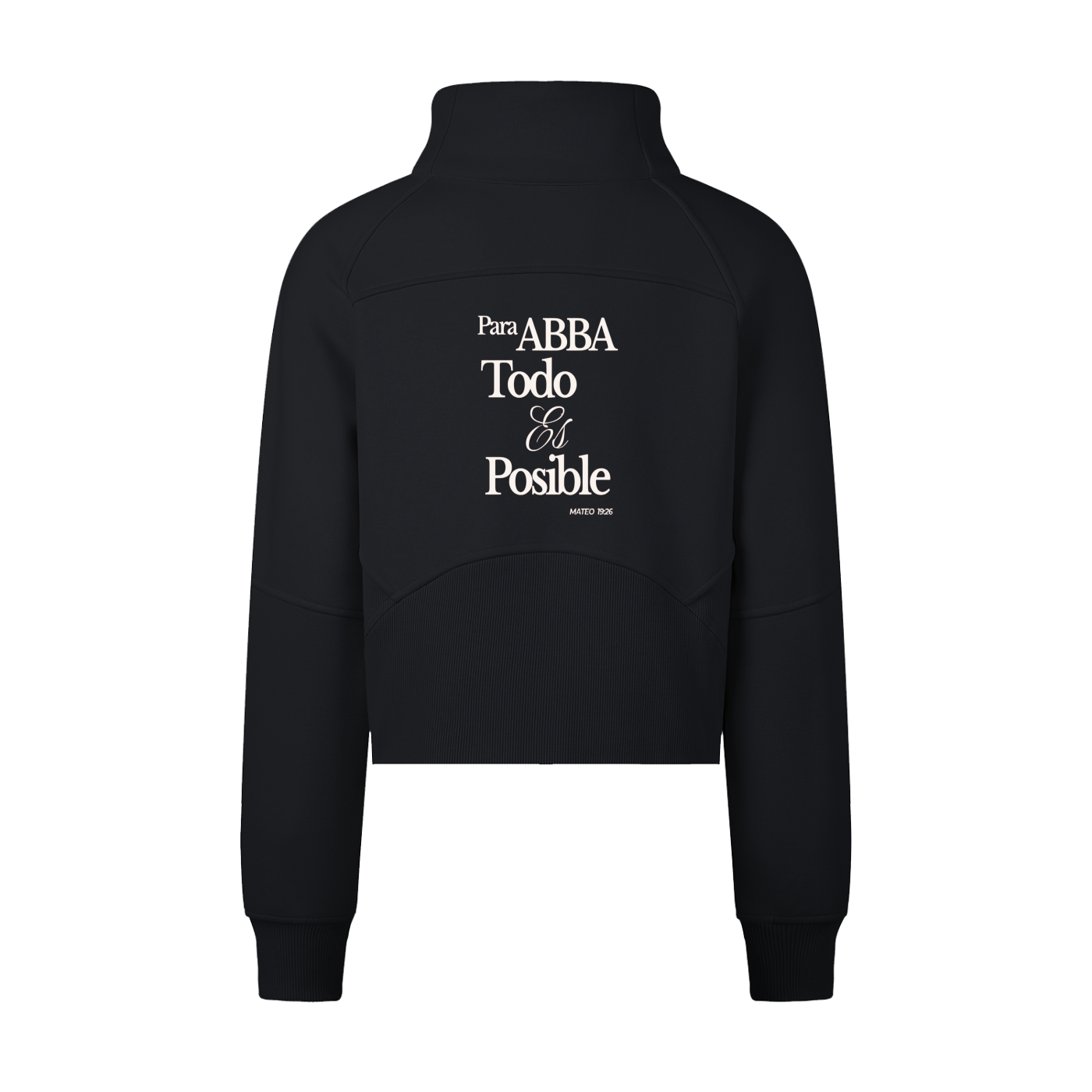 Abba’s Print Para Abba Todo Es Posible Cropped Half-Zip Sweatshirt