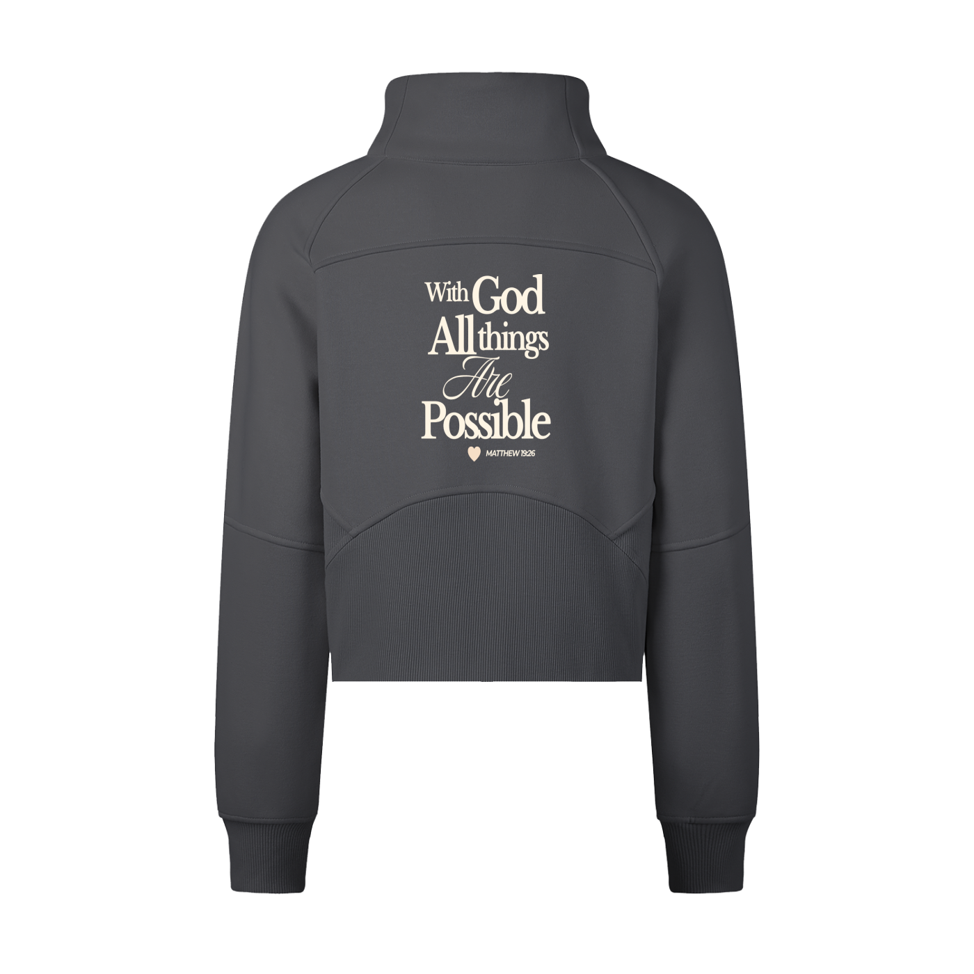 Abba’s Print Cropped Half-Zip Sweatshirt