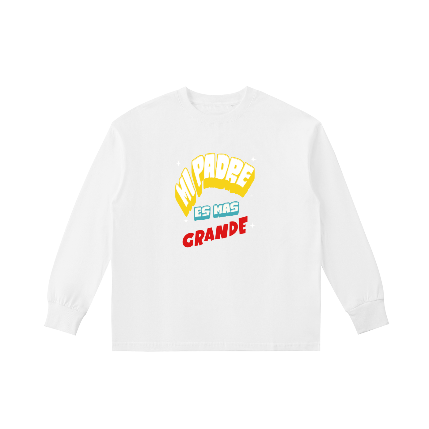 Children's wear Mi Padre Es Mas Grande En Todo Tiempo Adoro Su Nombre Cotton Long-Sleeve Tee
