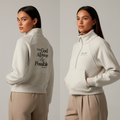 Abba’s Print Vision Del Reino with God all things Are Possible Matthew 19:26 Cropped Half-Zip Sweatshirt