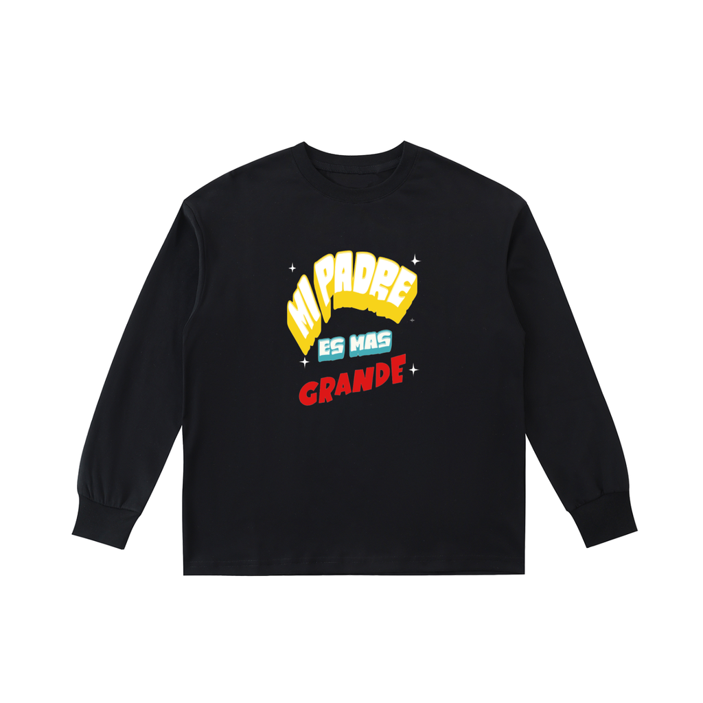 Children's wear Mi Padre Es Mas Grande En Todo Tiempo Adoro Su Nombre Cotton Long-Sleeve Tee