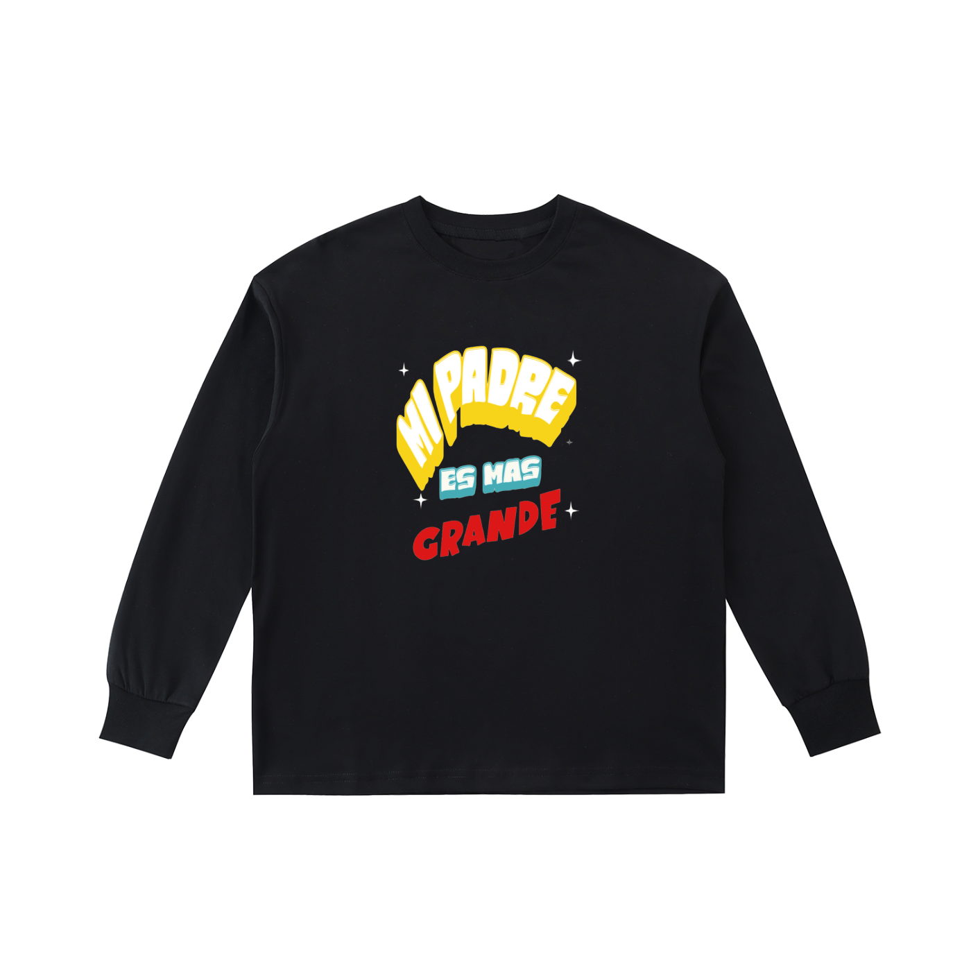 Children's wear Mi Padre Es Mas Grande En Todo Tiempo Adoro Su Nombre Cotton Long-Sleeve Tee