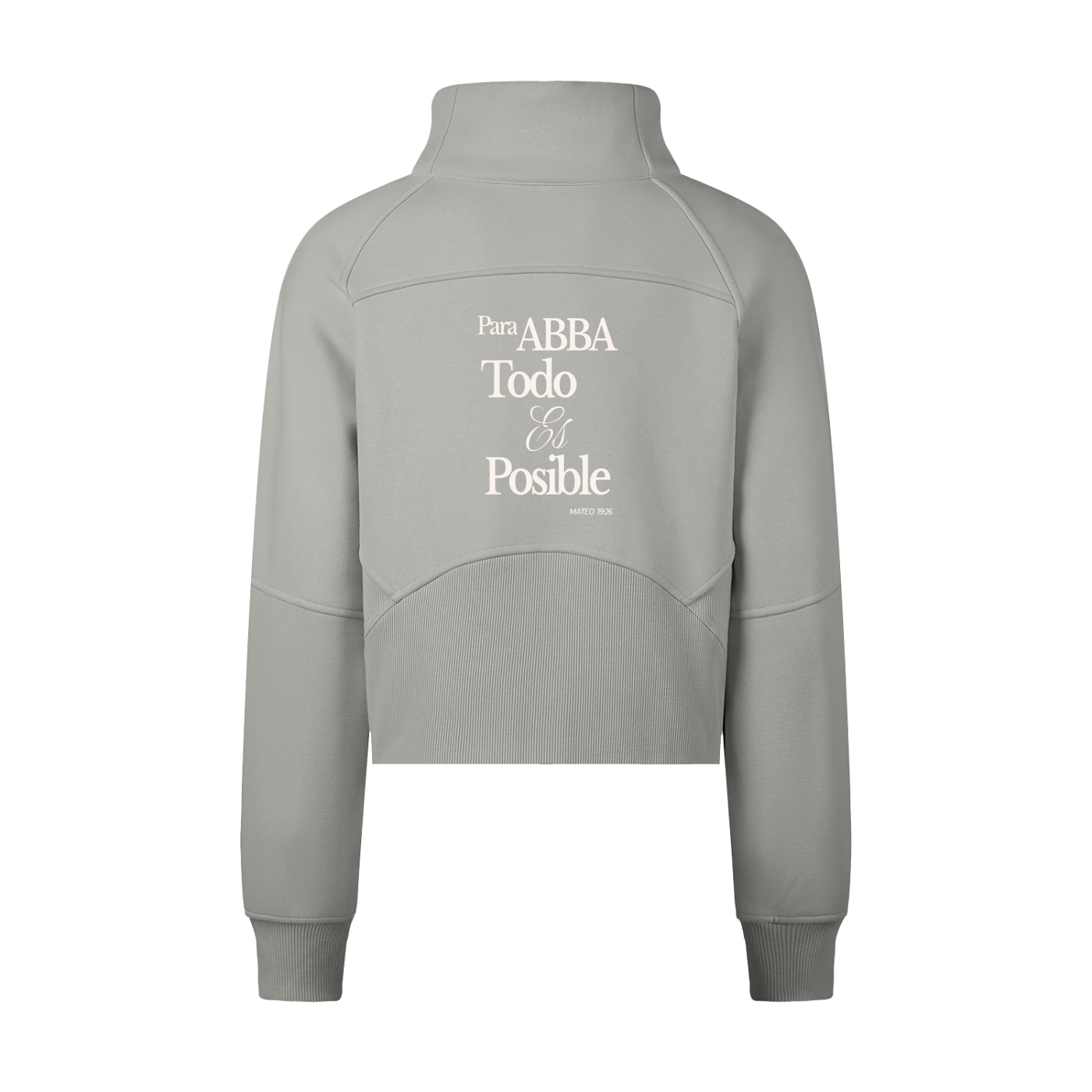 Abba’s Print Para Abba Todo Es Posible Cropped Half-Zip Sweatshirt