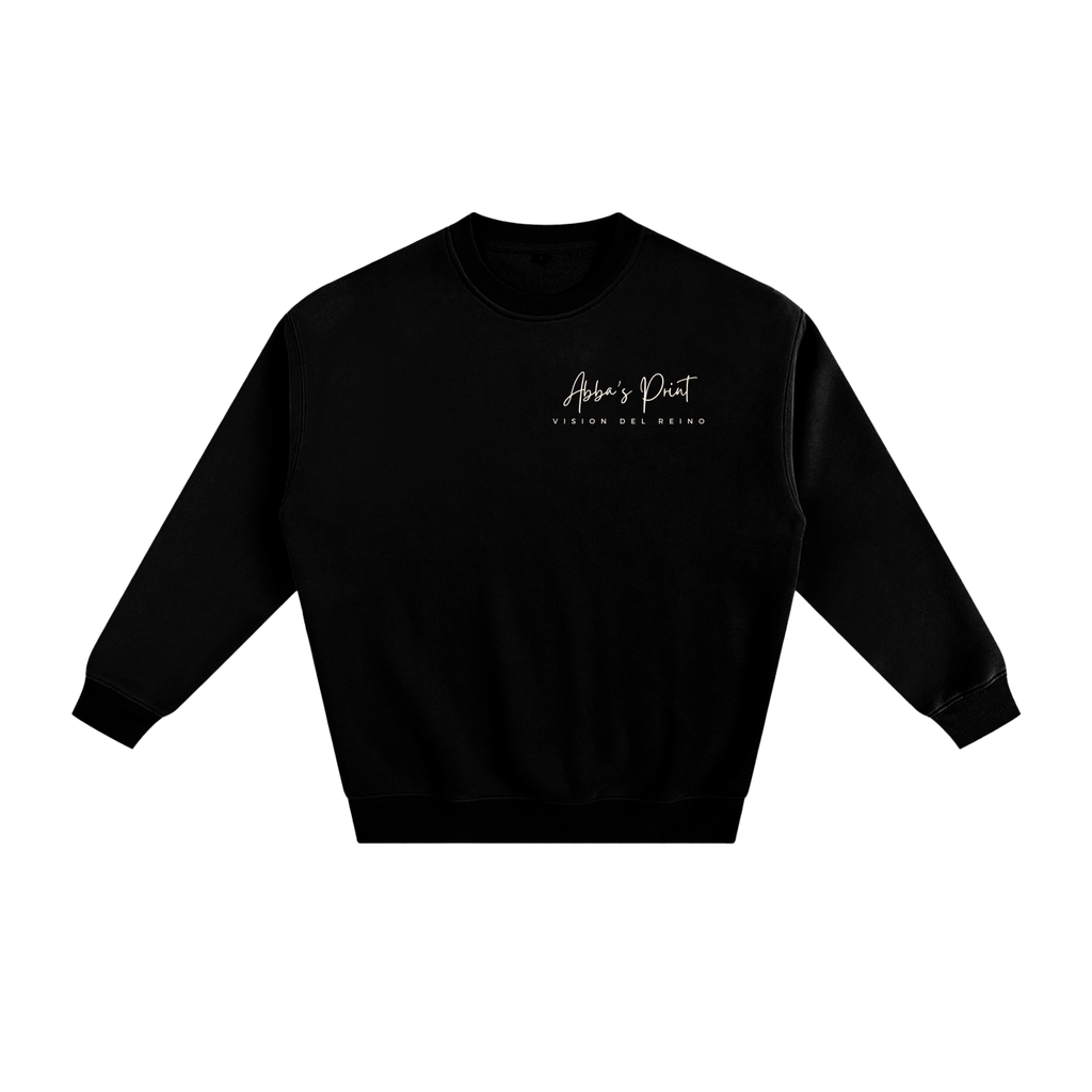 Abba's Print Vision Del Reino Fleeced Sweatshirt with God all things Are Possible Matthew 19:26