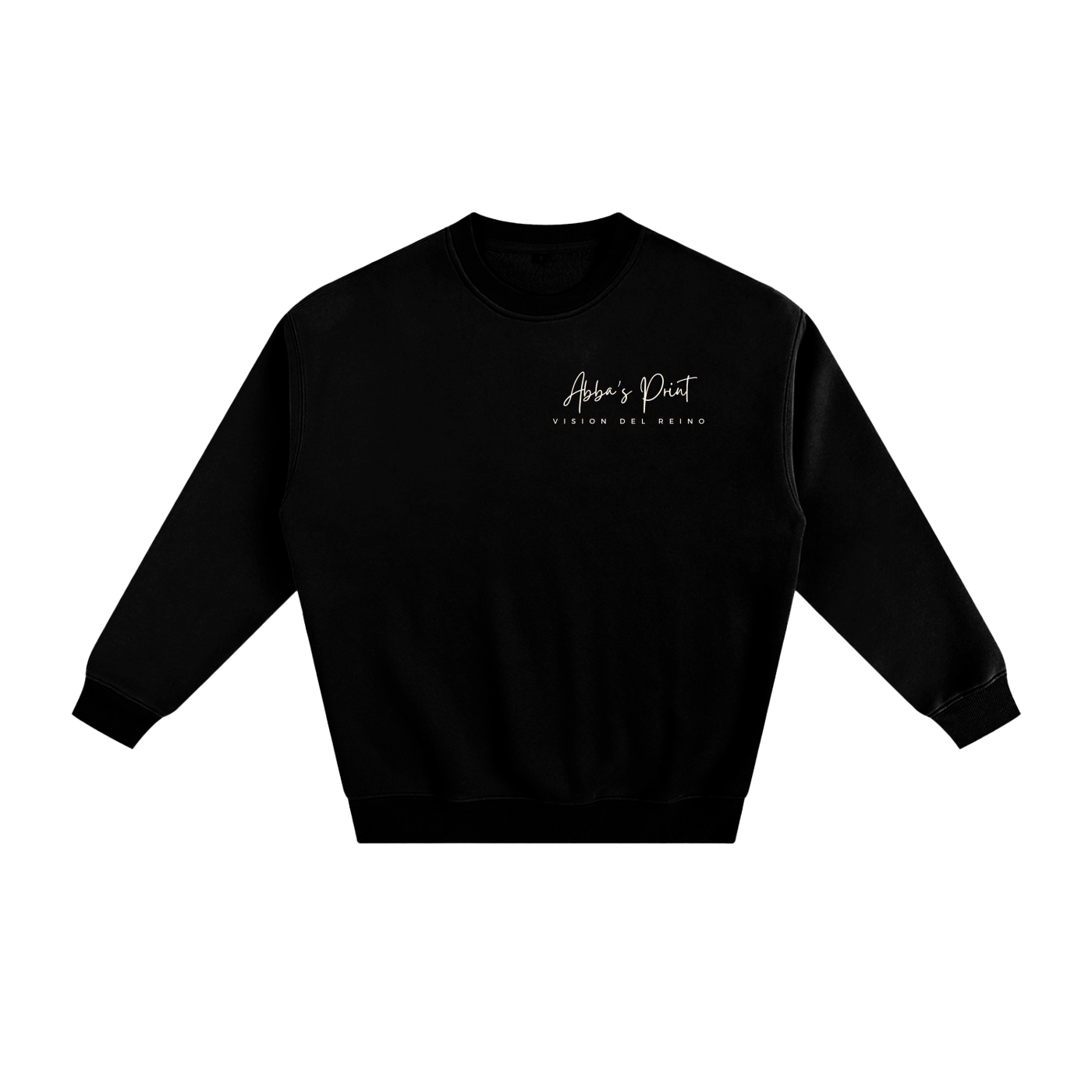 Abba's Print Vision Del Reino Fleeced Sweatshirt with God all things Are Possible Matthew 19:26