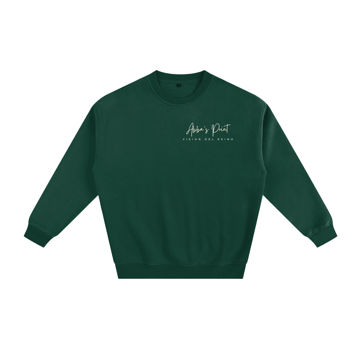 Abba's Print Vision Del Reino Fleeced Sweatshirt with God all things Are Possible Matthew 19:26